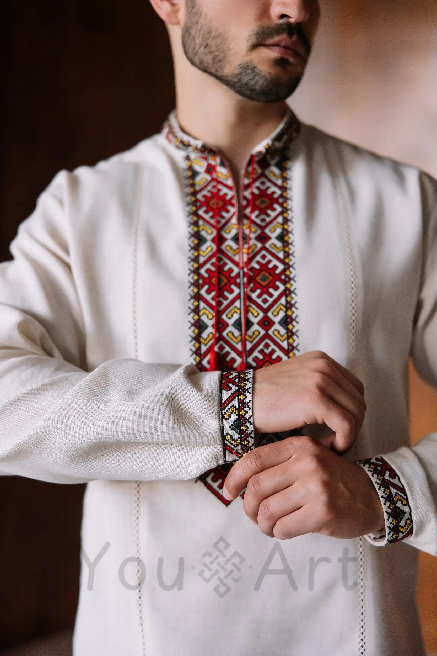 Вишиванка чоловіча Спадок Предків (червона) - Зображення 6
