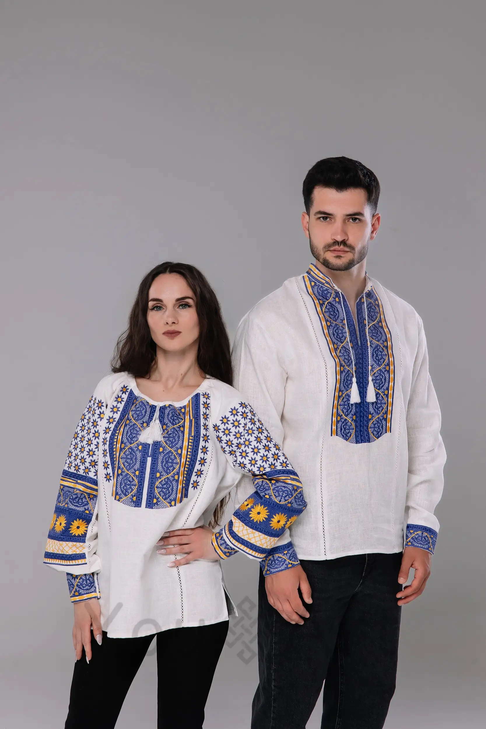 Вишиванка чоловіча з льону Подільська (патріотична) - Зображення 9